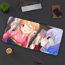 Load image into Gallery viewer, Is The Order A Rabbit? Mouse Pad (Desk Mat) On Desk
