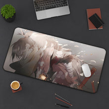 Load image into Gallery viewer, Hyakkimaru and Mio Mouse Pad (Desk Mat) On Desk
