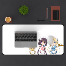 Load image into Gallery viewer, Blend S Maika Sakuranomiya, Kaho Hinata, Mafuyu Hoshikawa Mouse Pad (Desk Mat) With Laptop
