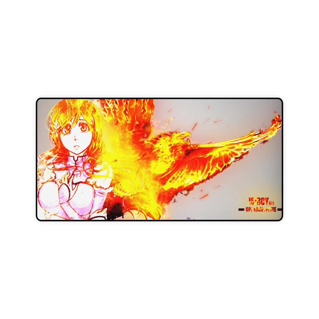 Orihime on fire Mouse Pad (Desk Mat)