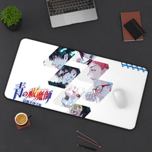 Load image into Gallery viewer, Blue Exorcist Rin Okumura, Yukio Okumura, Shiemi Moriyama, Ryuuji Suguro Mouse Pad (Desk Mat) On Desk
