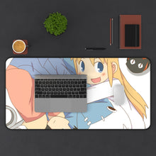 Load image into Gallery viewer, Nano and Hakase with shark plush Mouse Pad (Desk Mat) With Laptop

