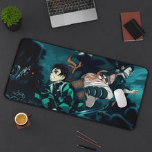Load image into Gallery viewer, Tanjirou and Nezuko Mouse Pad (Desk Mat) On Desk
