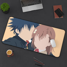 Load image into Gallery viewer, kamijou touma y misaka mikoto to aru majutsu no index minimalist Mouse Pad (Desk Mat) On Desk
