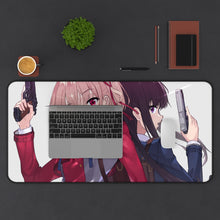 Load image into Gallery viewer, Lycoris Recoil Takina Inoue, Chisato Nishikigi Mouse Pad (Desk Mat) With Laptop
