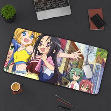 Load image into Gallery viewer, Lucky Star Konata Izumi, Minami Iwasaki, Hiyori Tamura Mouse Pad (Desk Mat) On Desk
