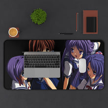 Load image into Gallery viewer, Clannad Nagisa Furukawa, Kyou Fujibayashi, Kotomi Ichinose, Ryou Fujibayashi Mouse Pad (Desk Mat) With Laptop

