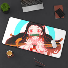 Load image into Gallery viewer, Nezuko Kamado Mouse Pad (Desk Mat) On Desk
