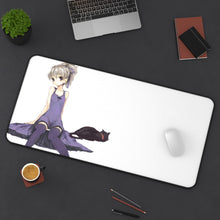 Load image into Gallery viewer, Darker Than Black Yin, Mao Mouse Pad (Desk Mat) On Desk
