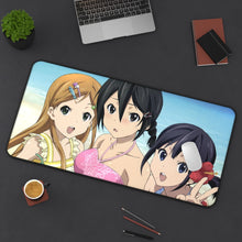 Load image into Gallery viewer, Kokoro Connect Himeko Inaba, Iori Nagase, Yui Kiriyama Mouse Pad (Desk Mat) On Desk
