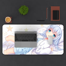 Load image into Gallery viewer, Is The Order A Rabbit? Mouse Pad (Desk Mat) With Laptop
