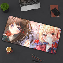 Load image into Gallery viewer, Lycoris Recoil Takina Inoue, Chisato Nishikigi Mouse Pad (Desk Mat) On Desk
