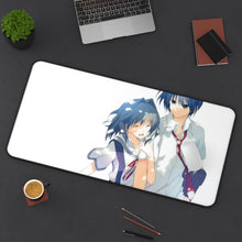 Load image into Gallery viewer, Clannad Tomoya Okazaki, Ryou Fujibayashi Mouse Pad (Desk Mat) On Desk
